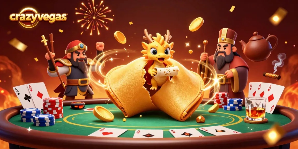 Engage in thrilling online gaming adventures at crazyvegas with vibrant casino elements and festive decorations.