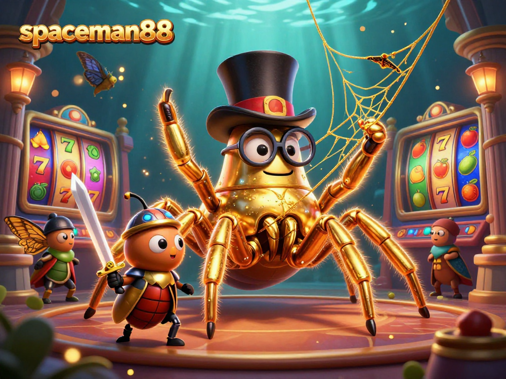 spin to win at spaceman88 with slots and golden tarantula characters