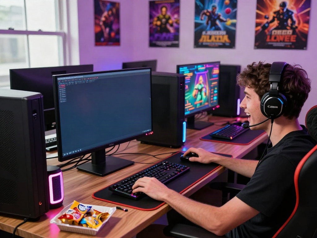 Player engaging with SIN88 online gaming interface in an energetic atmosphere.